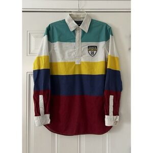 Chaps Men's Rugby Polo Long Sleeves Shirt. Medium